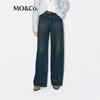 MO&Co. Damen-Jeans aus Denim mit geradem Bein