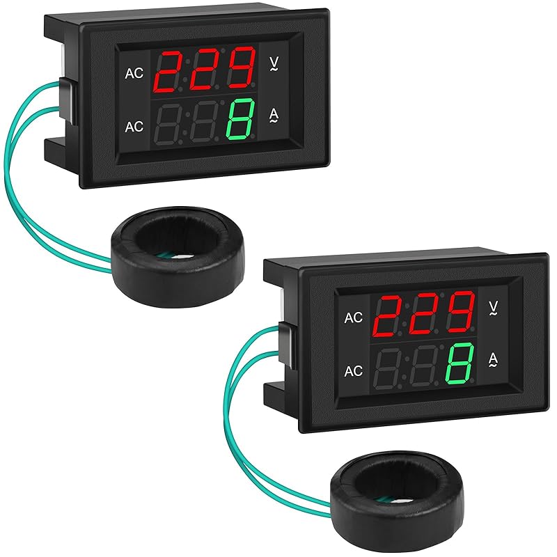 DROK DC 4.5-100V Digital Voltmeter Ammeter Multimeter Panel, DC Amp Meter Voltage Meter, Current Meter 0-50A Volt Tester, LED Display Voltage Gauge