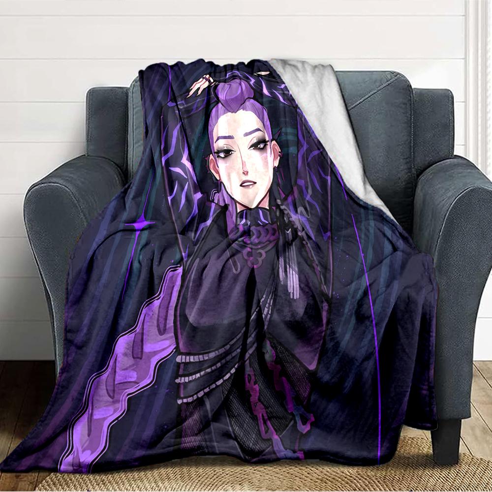 1pc KPop Demon Hunters RUMI4 Blanket, Gift, for Men and Women, Soft Blanket, Good for Sofa Bed Couch Travel, Lightweight Flannel Blanket