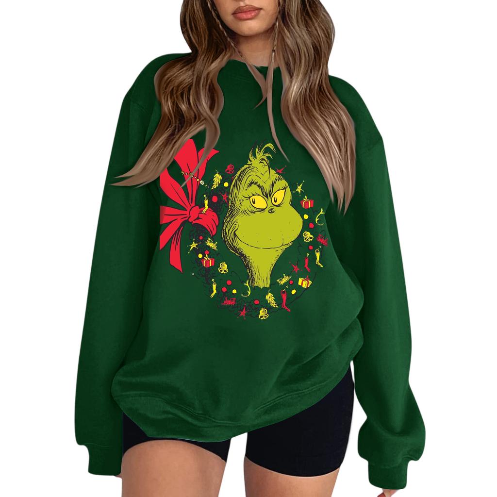 Crewneck Sweatshirt For Women Fall Graphic Sweatshirts Vacation Long Sleeve Drop Shoulder Pullover