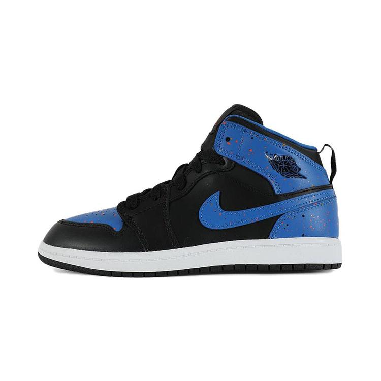 

Jordan 1 Mid Royal Paint Splatter PS 640734-048 33.5