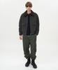 Insilence Detachable Collar Cashmere Blouson Grey Brown