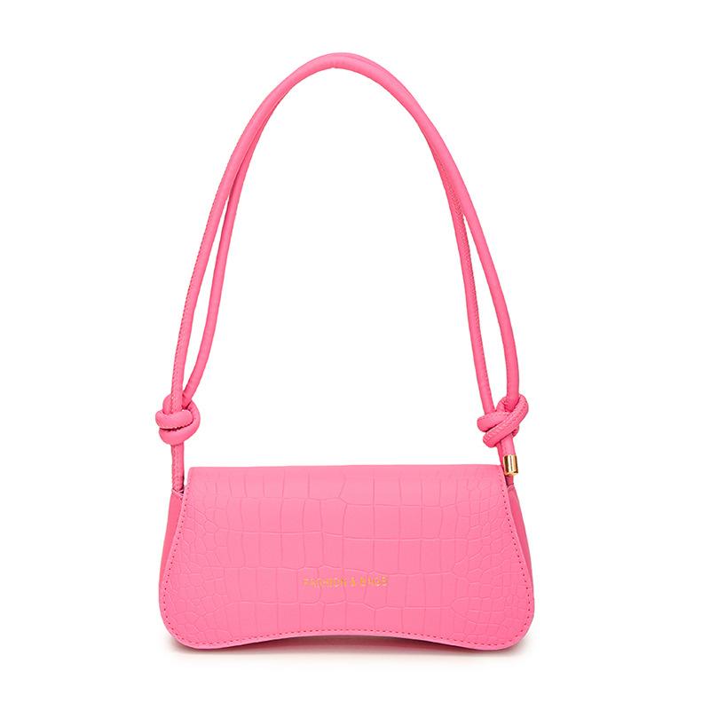 

PU solid color small square bag, foreign style commuter shoulder bag, handbag, versatile messenger bag