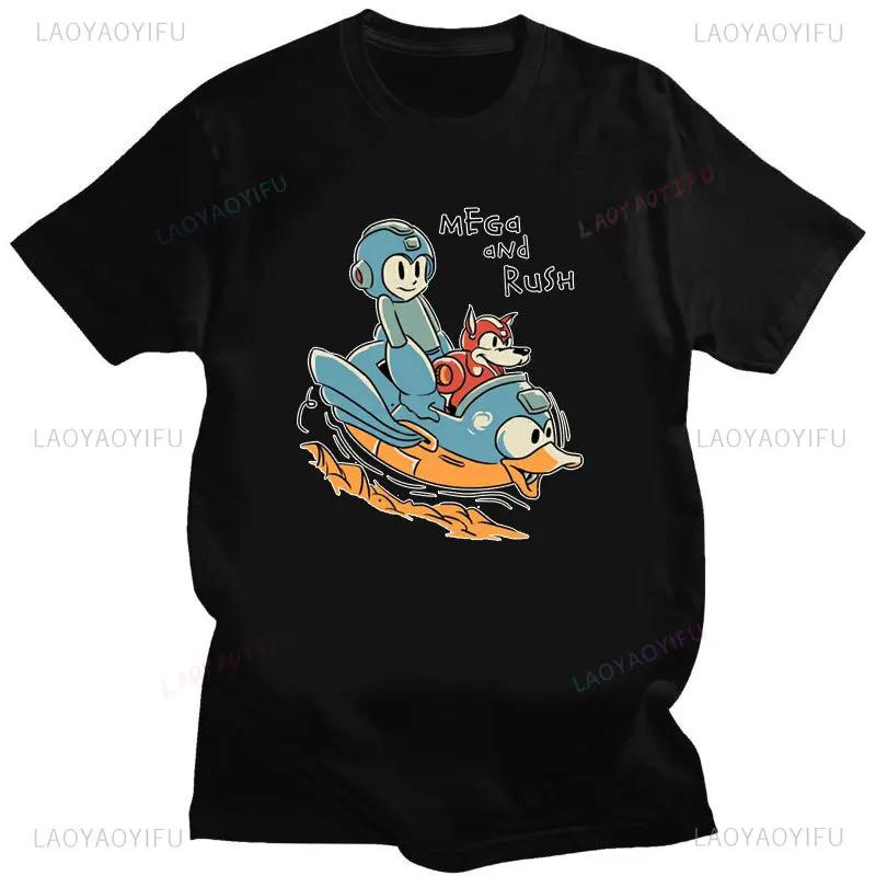 Mega Man Video Game Men Printed T Shirt Official Megaman X Player Select Cotton Tshirt Fashion Short-sleev New Men'S Gift Tees