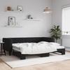 VidaXL Daybed with Pull-out Bed Black 90x190 Cm Velvet 3196706