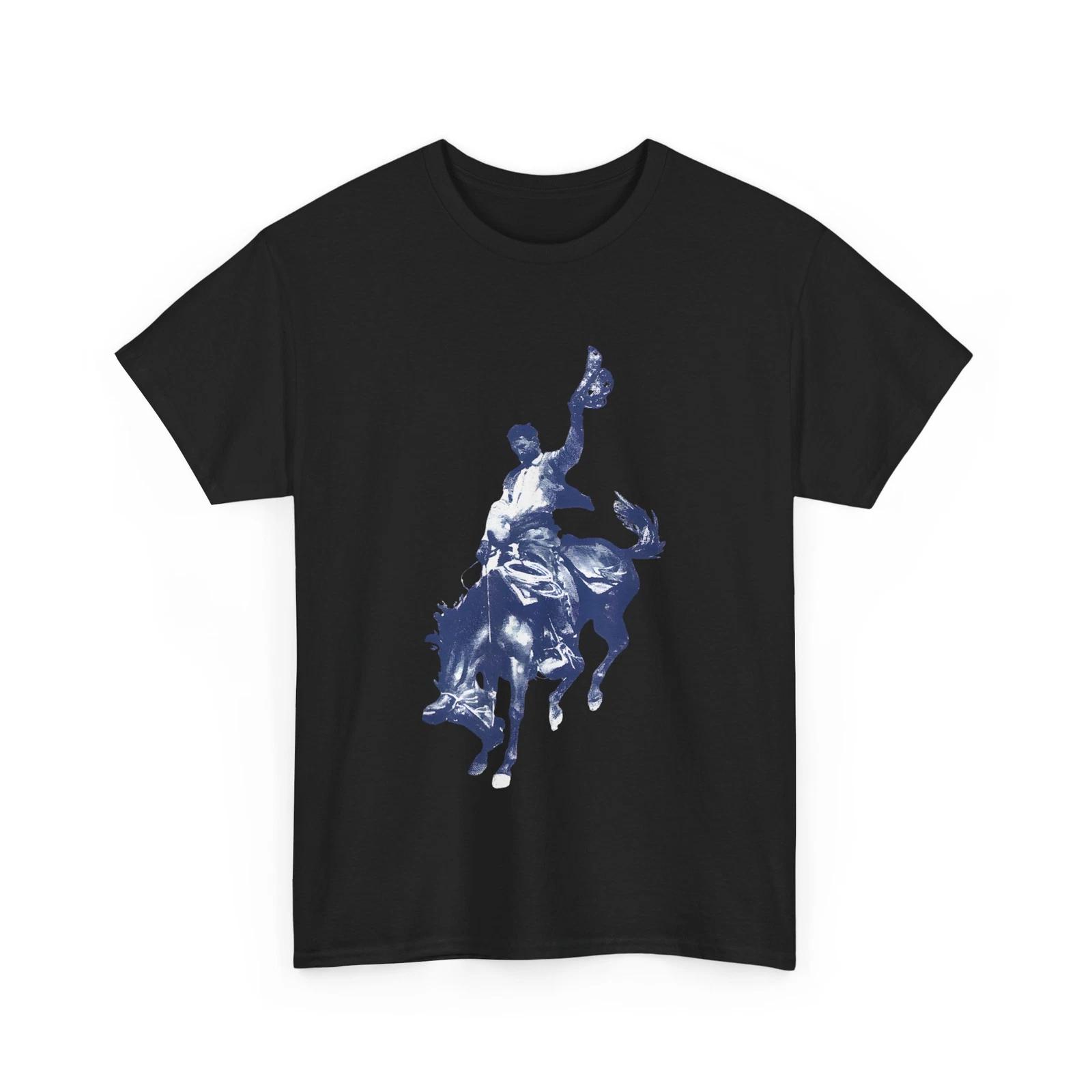 Cowboy Rodeo T-shirt, Horse Western Country Men Vintage T-shirt XXL