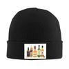 Whiskey Bottles Illustration Warm Knitted Cap Winter Knit Bonnet Hat Skullies Beanies Hip Hop Caps for Unisex