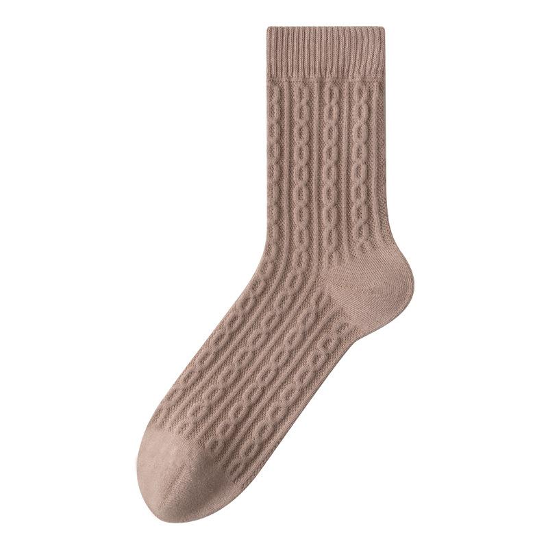 Winter Men's Thickened Boneless Long Socks, All-cotton Warm Retro Autumn and Winter Loose Cotton Socks, Pure Cotton Socks