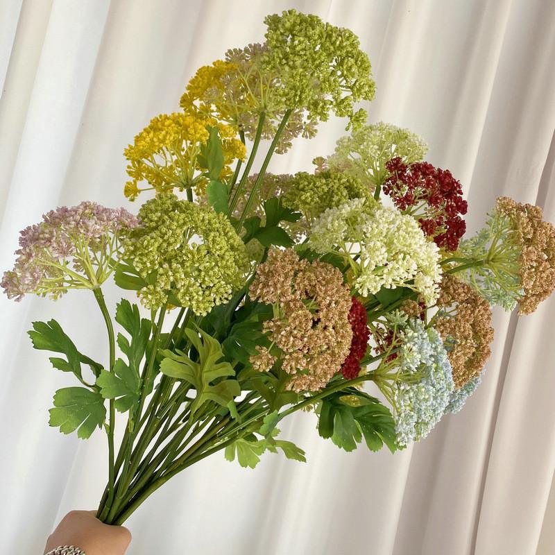 3 Rice Head Fruit Faux Plants Flocked Stems Wedding Decor Props Photography
