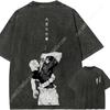 T-shirt Toji Fushiguro Maki Zenin Sangue Manga T Vintage Lavato Oversize Retrò Anime Harajuku Uomo Streetwear Top