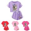 Labubu Kids Short Sleeve Short Pants Pajama Set With Cotton Fabric For Children