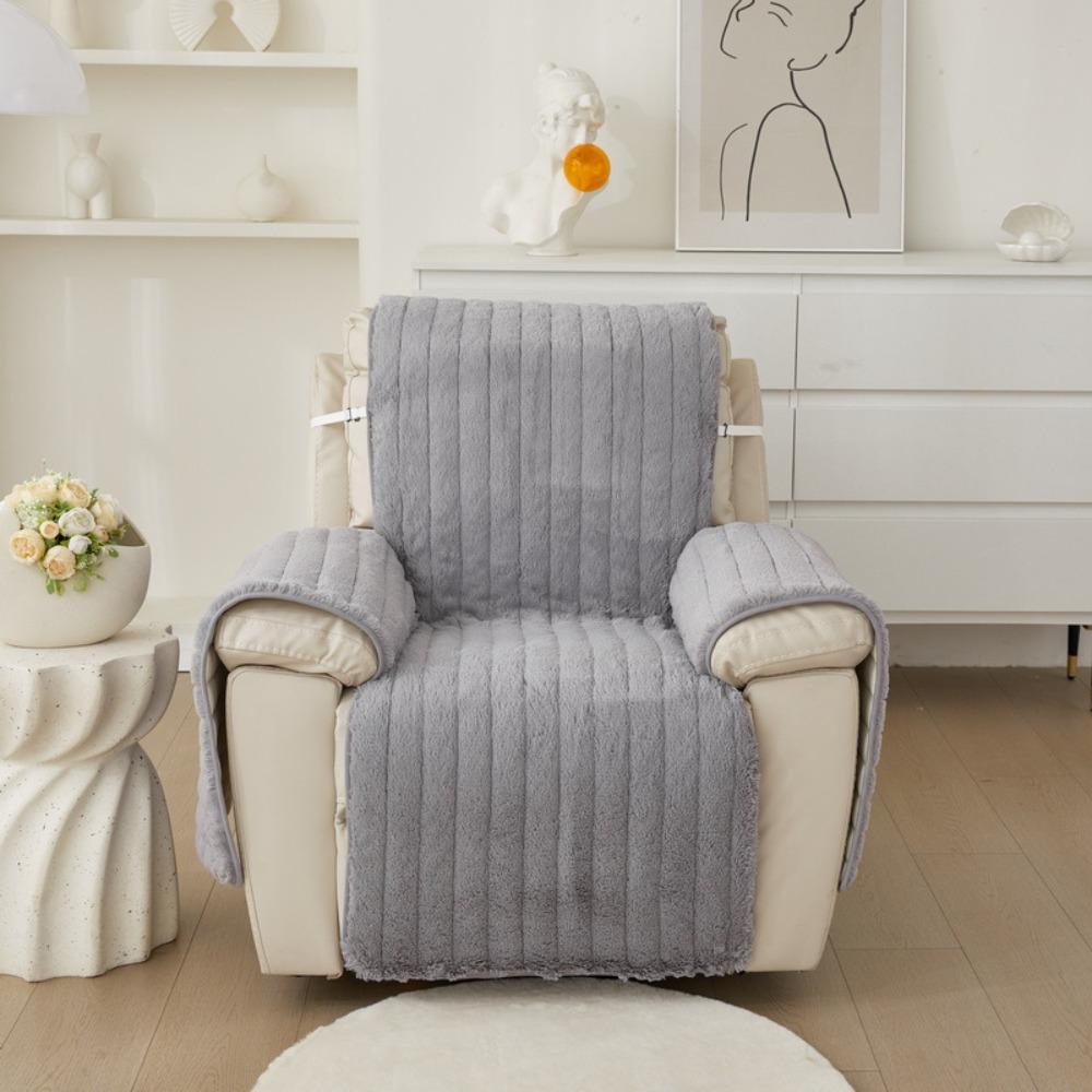 Plush Couch Cover Pet Friendly Sofa Pad All Season Thickened Warm Simple Recliner Mat