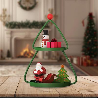 2 Tier Serving Tray Cake Stand Multifunctional Elegant Party Supplies Dessert Display Holder