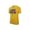 Los Angeles Lakers NBA Dri-FIT Short Sleeve T-Shirt Men Tops Yellow AQ6587-728