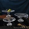 Heart-Shaped Glass Footed Dessert Plate with Dust Cover