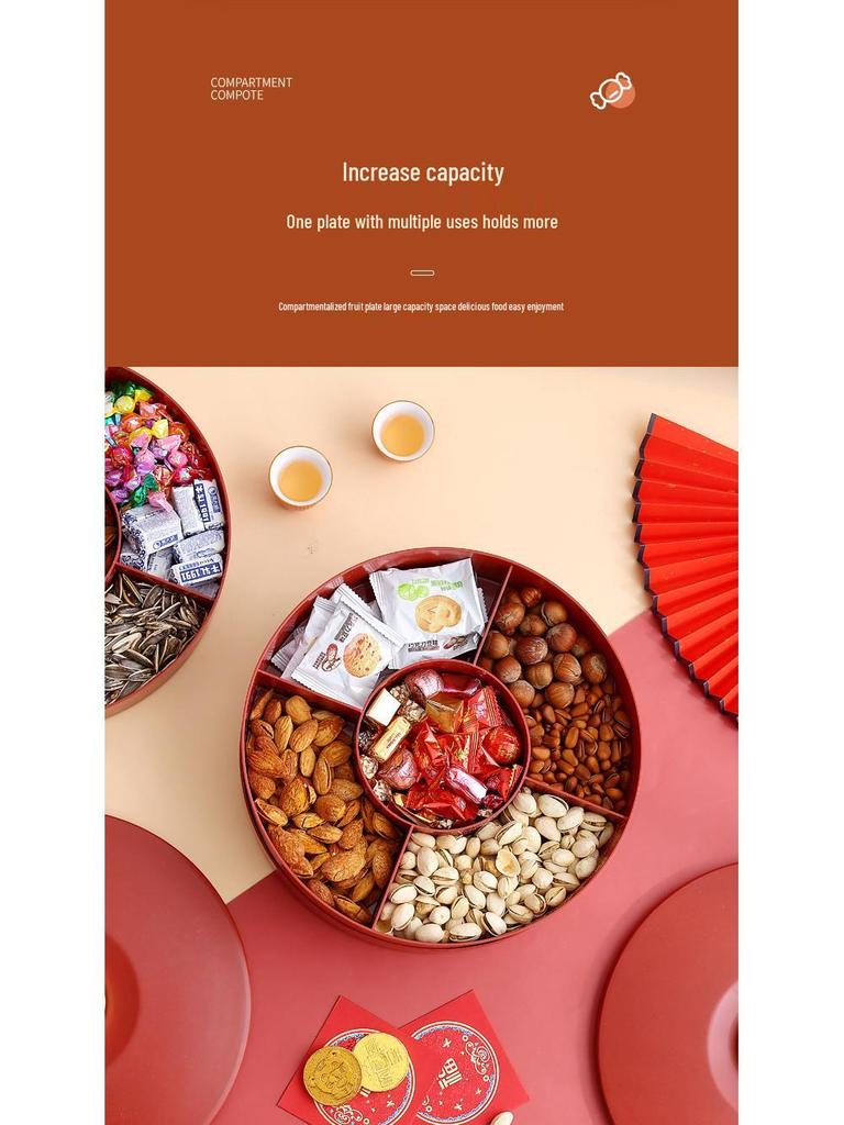 Zuhause Wohnzimmer Obst- und Snack-Präsentationsbox - Festliche Obstplatte & Süßigkeitenbox