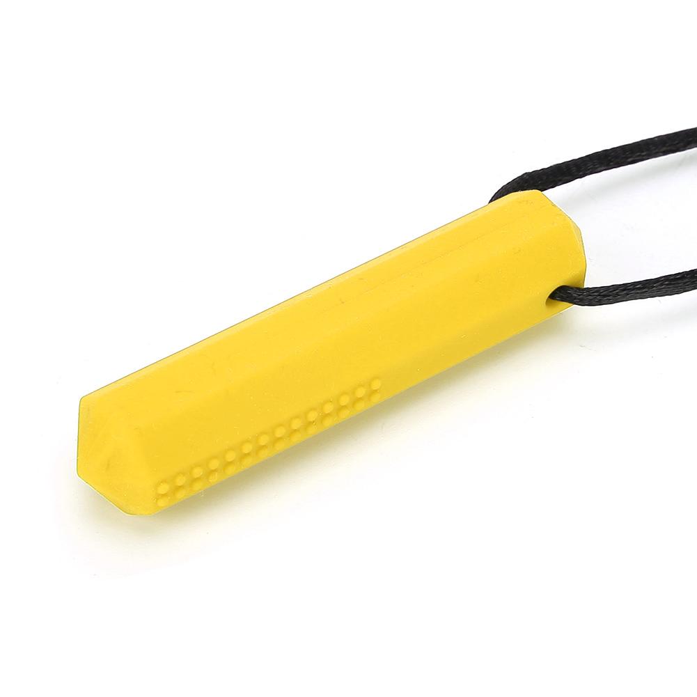 

7 Colors Silicone Baby Teether Necklace Teething Chew Toys Infant Sensory Exercise ToolRed жёлтый