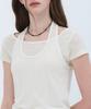 MUSINSA STANDARD WOMAN Women'S Wool Tencel Halter Layered T-Shirt [Ivory]