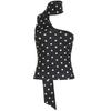 Damen Gepunktetes Neckholder-Top Ärmellos Slim Fit Dehnbarer Stoff Sommerlich Lässig Tanktop