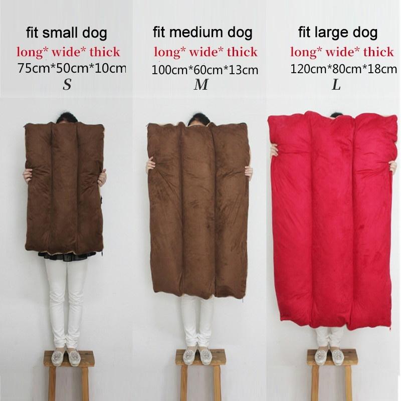 Winter Dog Bed Mattress Thicken Pet Cats Cushion Soft Warm Fleece Detachable Washable Small Medium Large Dogs Mat Pad