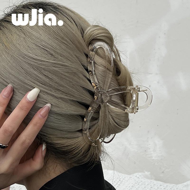 13cm Large Plastic Hair Claw Shark Hair Clip Crab Thick Hair Accessories Non-slip Side Slide for Women and Girls Rolled Up Bath