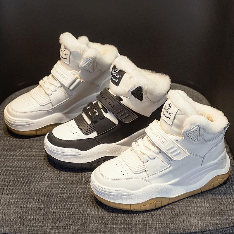 Internet Celebrities with the Same Women's Cotton Shoes Women's Year Warm Super Fire Snow Cotton Winter New Velvet Casual Sports Shoes Tide