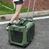 Zwei Fächer Katzenbox Tragbarer Haustier-Trolley für mehrere Katzen Atmungsaktive Reisetasche mit Rädern Große Kapazität Katzen-Trolley