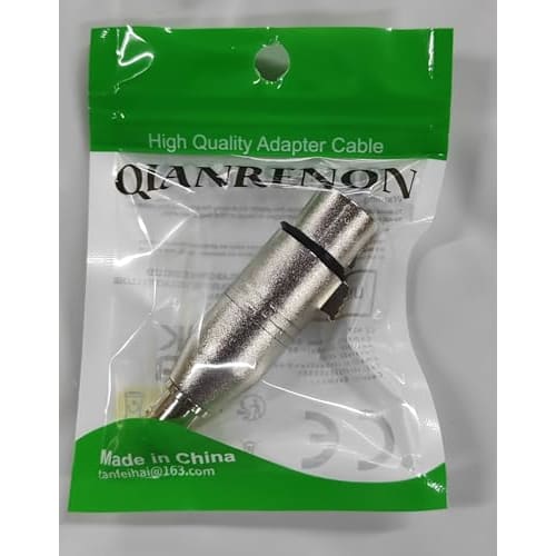 QIANRENON XLR To BNC Adapter - 3-Pin XLR Female To BNC Female Coaxial Analog Video Connector, Extended Conversion for RF, Audio, Camera, Microphone, M