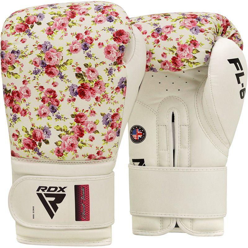 RDX Boxing Gloves BGR-FL5B White/Pink 8oz
