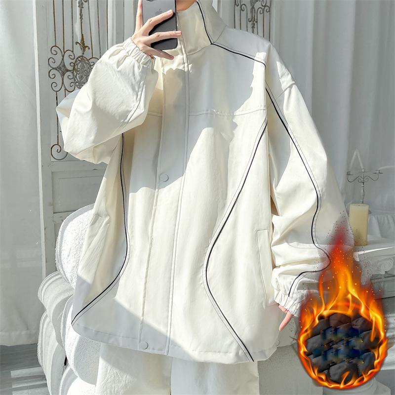 

Весна Осень Зима Мужская Плюшевая Утепленная/Обычная Рабочая Куртка Стойка Воротник Куртка Штурмовика Вайб Стиль Красивая Куртка Пилота Топ 4XL