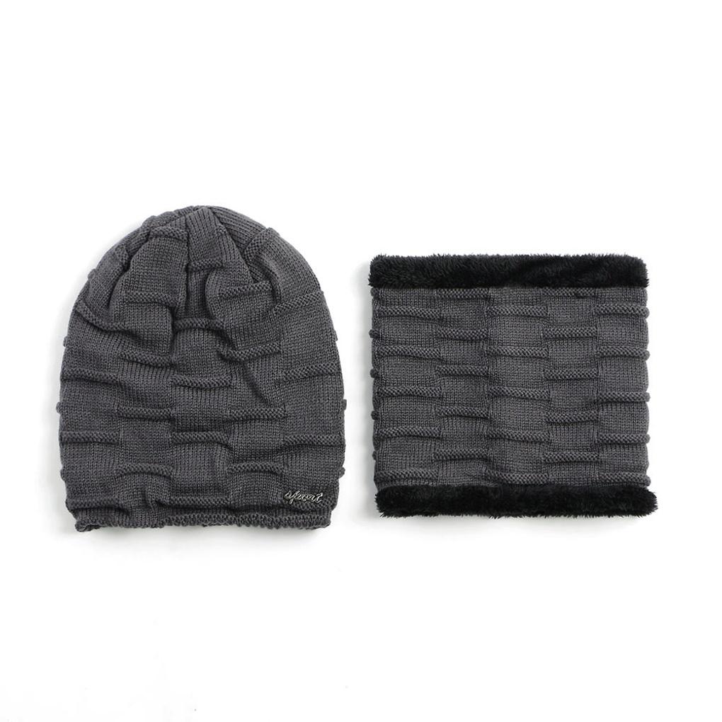 Winter cold weather gear neck warmer, mock toshi beanie, fur hat set for men