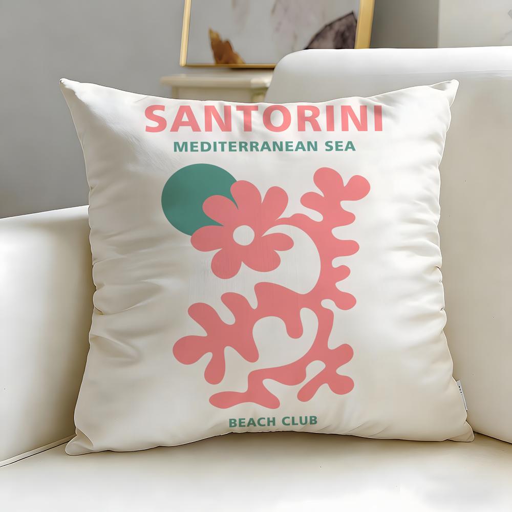 classic theme Travel Vacation Series Cushion Cover Soft  EasyWash Pillow Case  Versatile for Couch Bed Travel and Office
