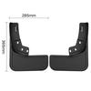 Set of Black ABS Mud Flaps for Ford F-150 Lightning