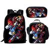 Sonic School Backpack Set For Kids With Breathable Waterproof Oxford Fabric And Cartoon Print For School Use