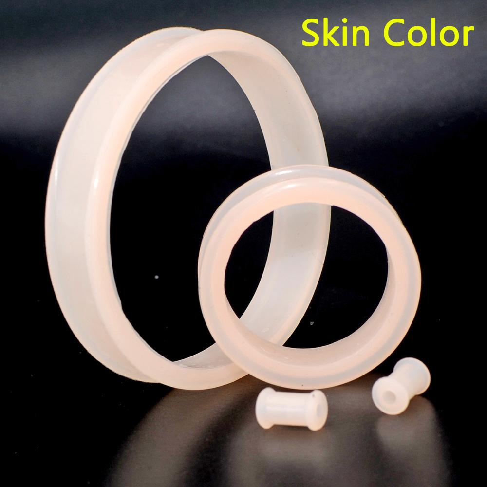 2 Stück Supergroß Flexibler Silikon Doppel Flared Ohr Tunnel Plug Ohr Piercing Flesh Tunnel Ohr Gauge Expander Dehner Piercing
