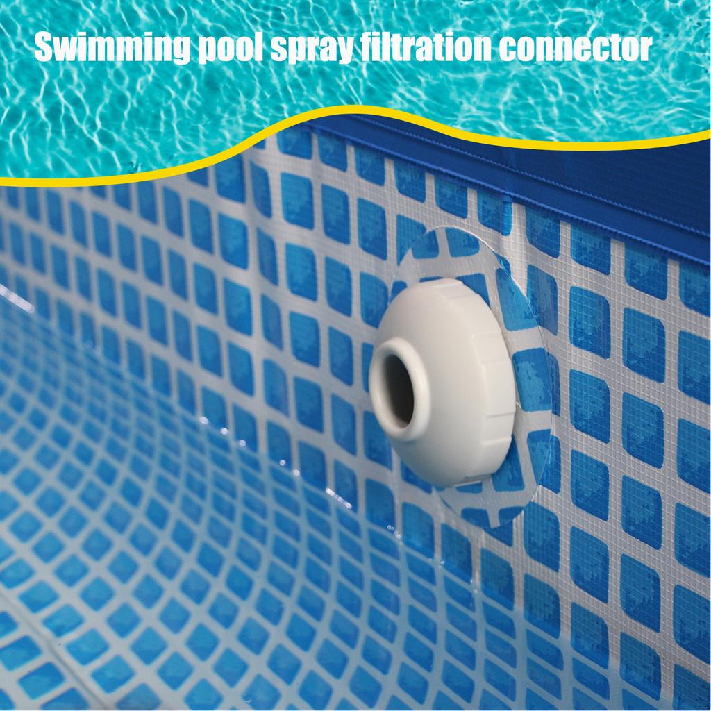 Schwimmbad Einlass Auslass Düse Sieb Anschluss Langlebiges PP Erhöhter Wasserdurchfluss Pool Wasserstrahldüsen