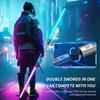 Non-Toxic Children Colorful Glowing Sword Toys Telescopic Music Laser Sword 2-In-1 Rotating Decompression Toy Light Sword Kids Adult Toys