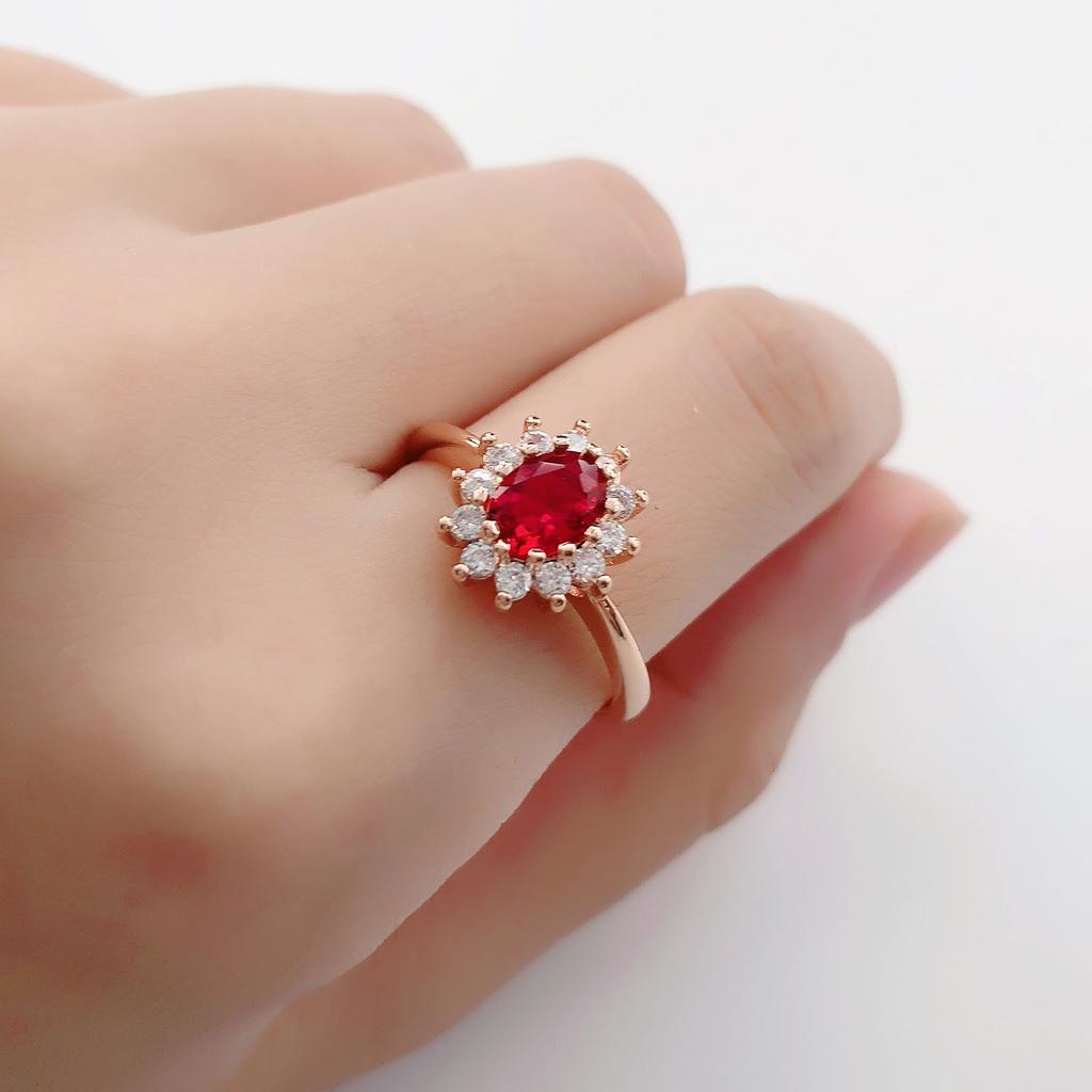 Princess Diana Rings For Bridal Women Blue Crystal Promise Wedding Engagement Ring For Female Marriage Gift Fashion Jewelry R076