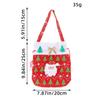 Red Christmas Fabric Tote Bag with Creative Sticker for Gifts