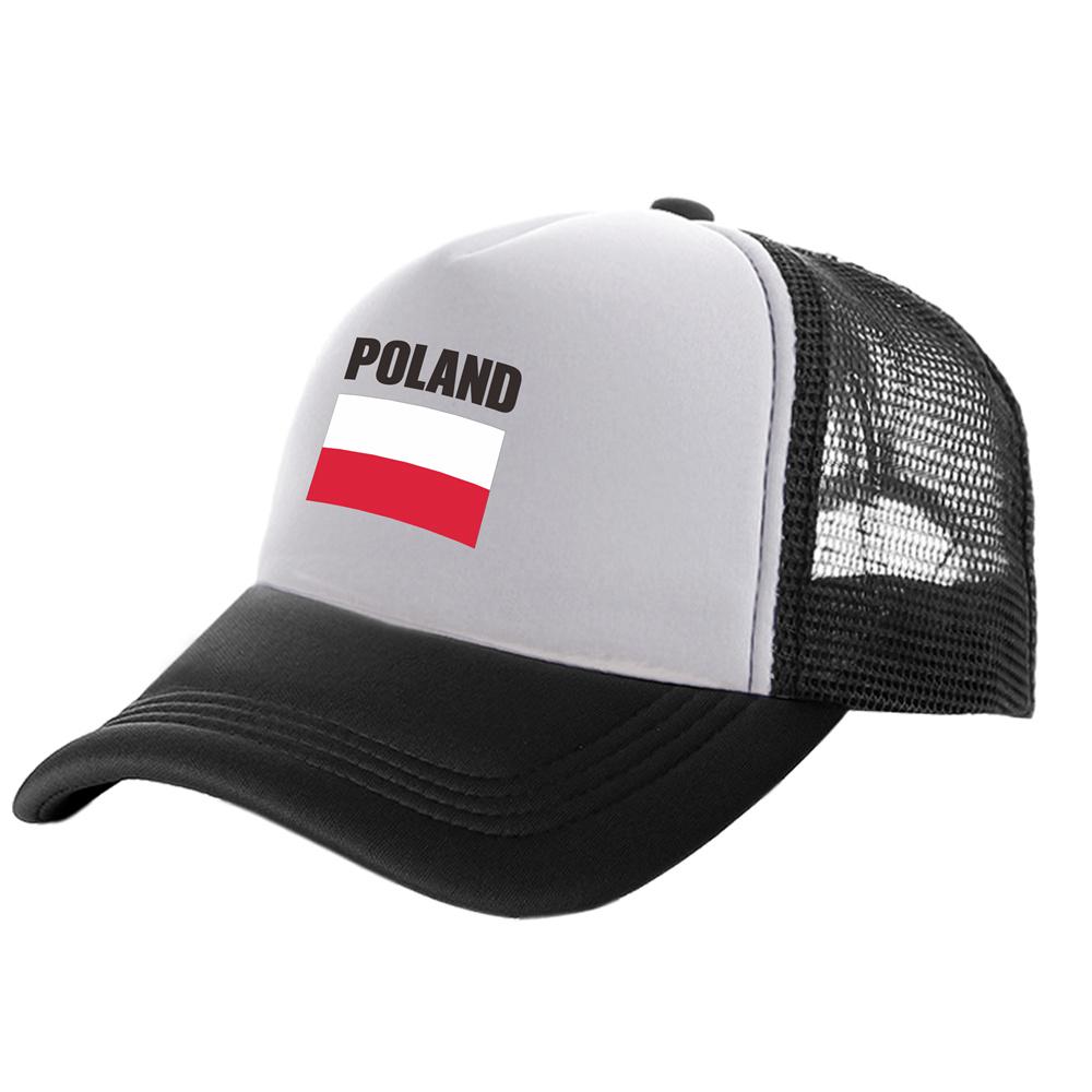Polen Flagge Trucker Cap Unisex Cooles Polen Hut Baseballkappe Coole Sommer Unisex Netz Kappen