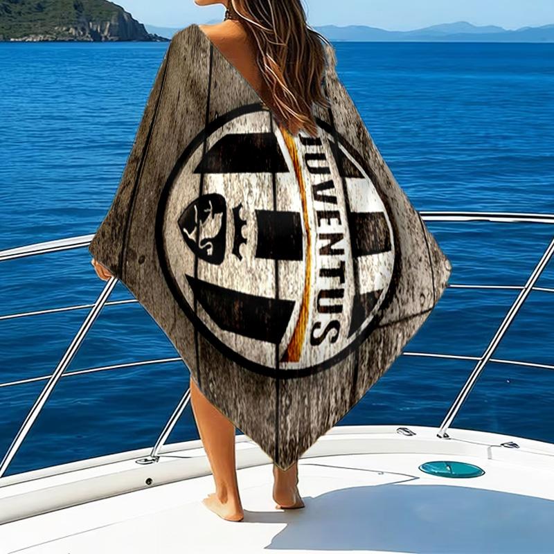 Strandtuch mit Aufdruck des Fußballmannschaftswappens, superweiche Mikrofaser, perfektes Geschenk zum Geburtstag, für Pool, Strand, Reisen, für Familie und Freunde