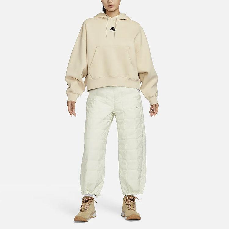 Nike ACG Rope De Dope Solid Color Mid Waist Straight Leg Warm Cotton Pants Women Pants Mountain-White FN1939-020