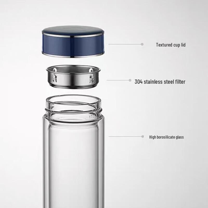 Fuguang Double-Layer Glass Tea Infuser Cup