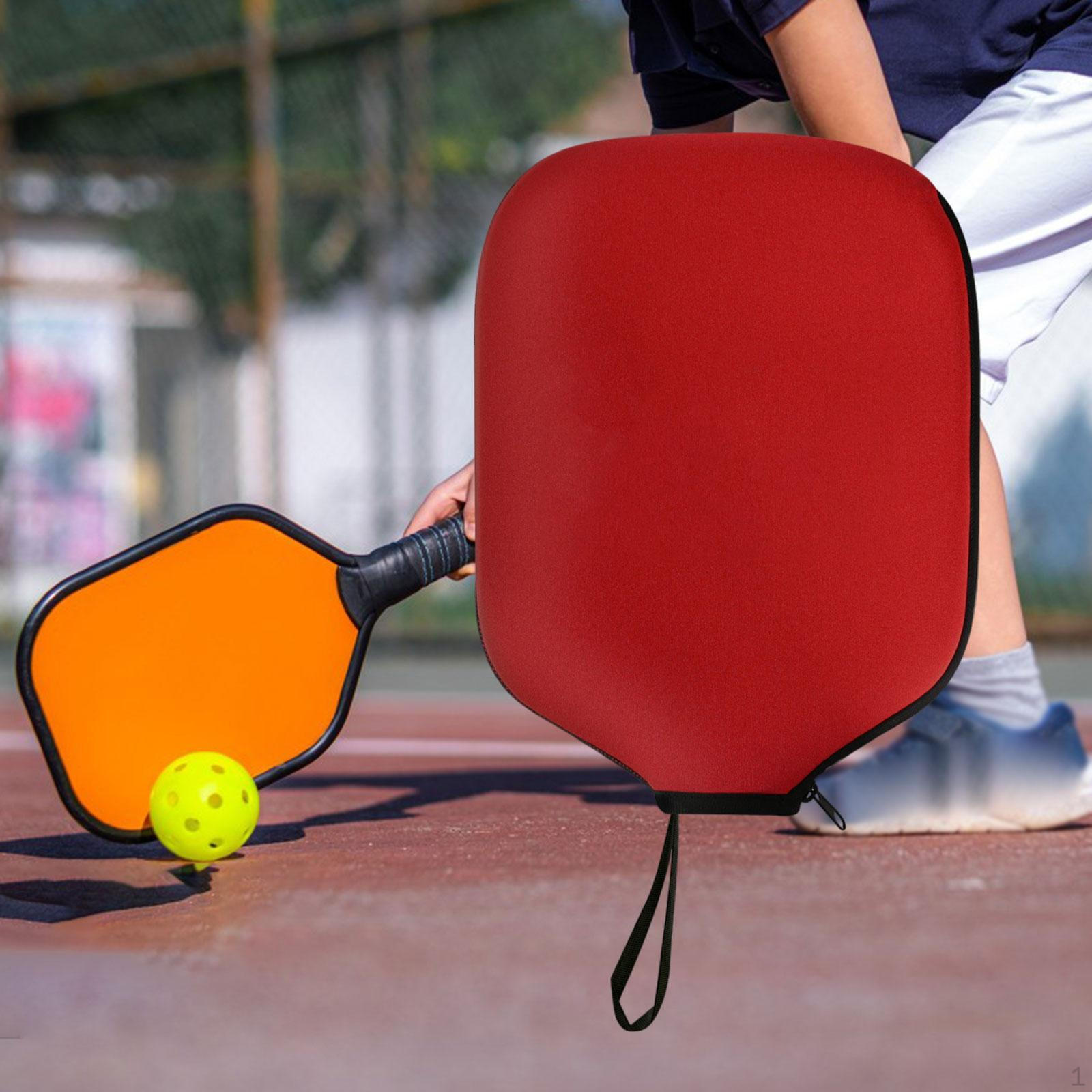 

Чехол для ракетки Pickleball, чехол для ракетки с застежкой-молнией и местом для хранения красный