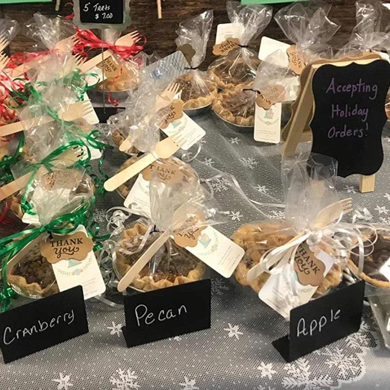 100Pcs Biodegradable Disposable Wooden Knife Fork Spoon Environmentally Friendly Tableware Set Cake Fork Ice Cream Dessert Spoon