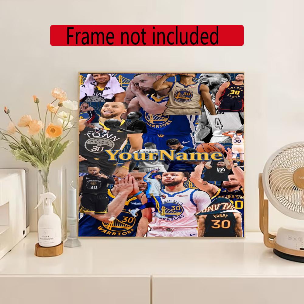 Curry Personalized Text Diamond Painting Round Diamond Mosaic Rhinestones Diamond Embroidery Craft Kit Wall Decor Without Frame