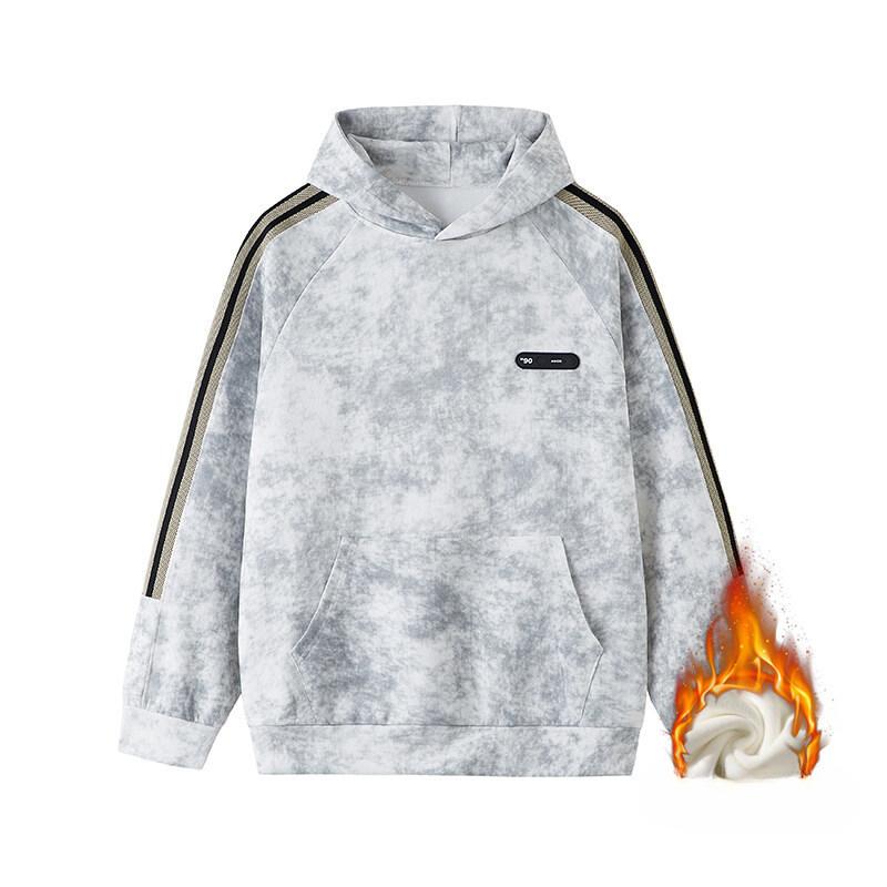 Tie-dyeing Hooded Heavy Sweatshirt for Men In Spring and Autumn American Plus Size Work Jacket M 5839₽