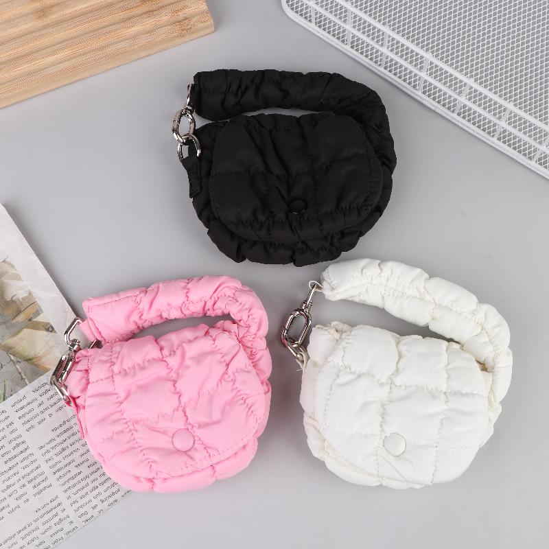 Mini Bag Mini Cloud Waist Pack Lightweight Solid Secure Button Closure With Decorative Coin Purse And Headphone Bag