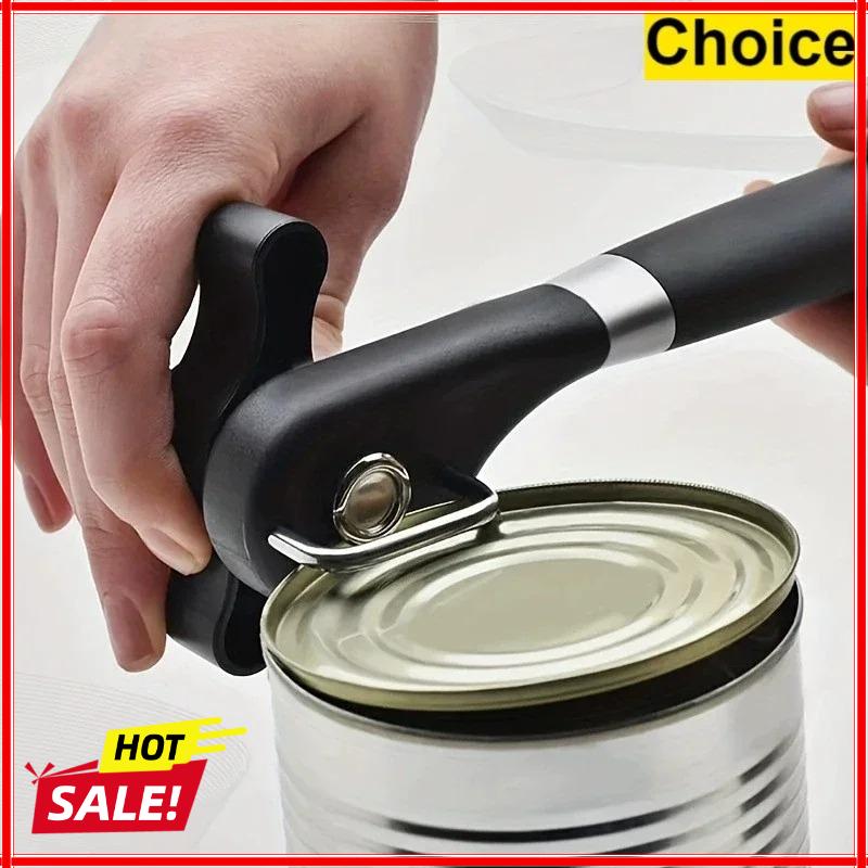 Plastic Hand-actuated Can Opener Safety Kitchen Tools Easy Grip Side Cut Opener for Cans' Lid Kitchen Gadgets