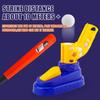 Children's Baseball Toy Set with Pedal Launcher and Telescopic Bat for Indoor/Outdoor Parent-Child Sports
